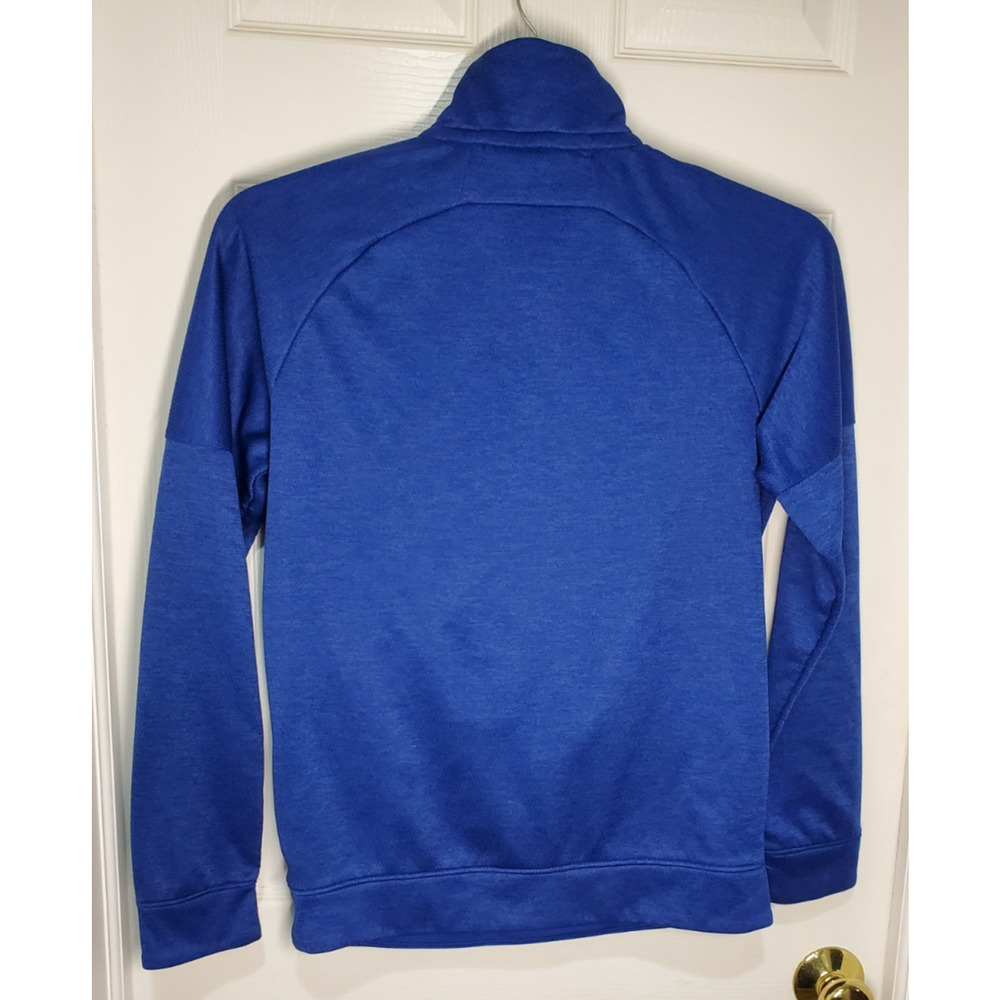 Adidas Men’s Quarter Zip Pullover Blue Athletic Training Top Size M - Picture 9 of 10